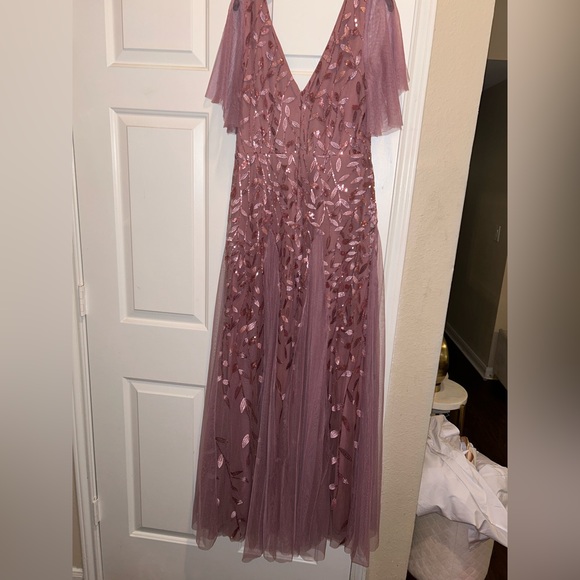 Ever Pretty Mauve Sequin Dress Size 10 evening Gown - NEVER WORN (TAGS ON) - Picture 3 of 6